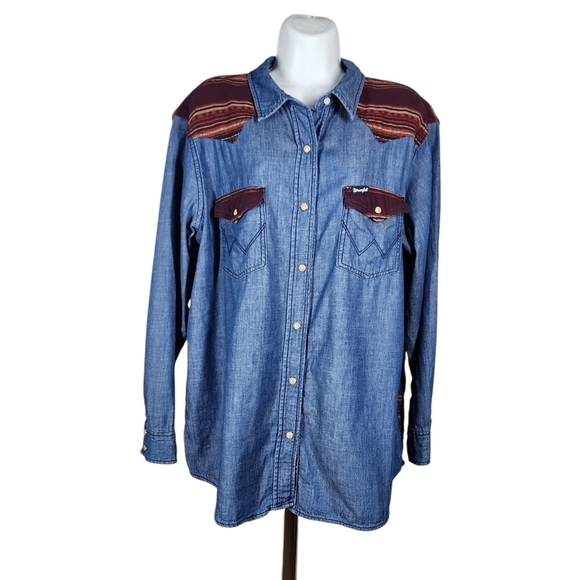 WRANGLER RETRO PEARL SNAP WESTERN SHIRT - Picture 2 of 9